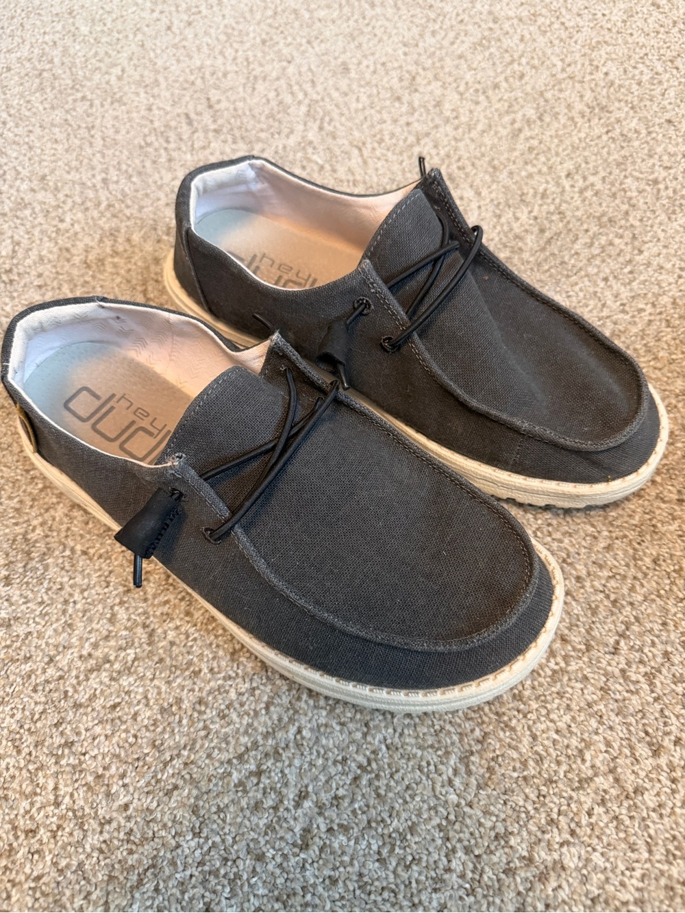 Hey Dude Women's Wendy Chambray Off Black Shoes